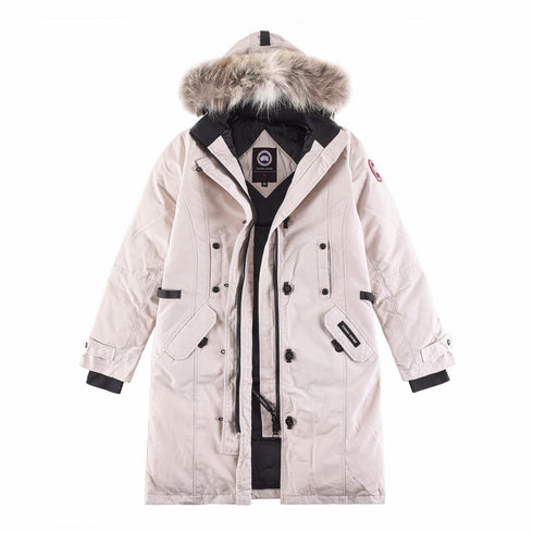 Canada Goose Women's Fur-Trim Hooded Long Down Jacket