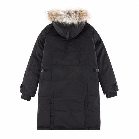 Canada Goose Women's Fur-Trim Hooded Long Down Jacket