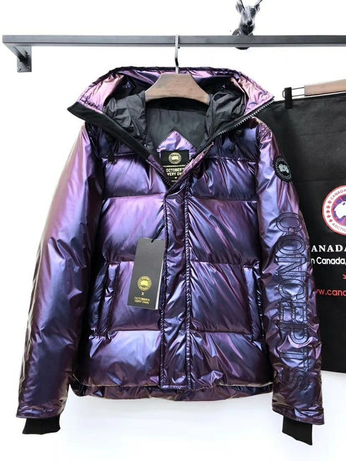 Canada Goose Iridescent Purple Hooded Puffer Jacket