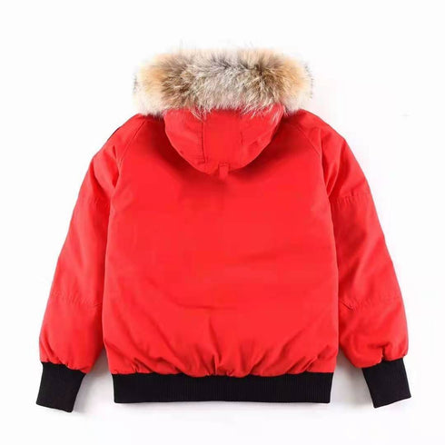 Canada Goose Fur-Trim Hooded Bomber Jacket