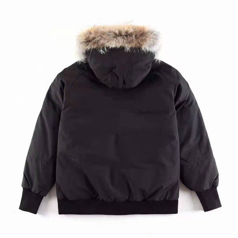 Canada Goose Fur-Trim Hooded Bomber Jacket