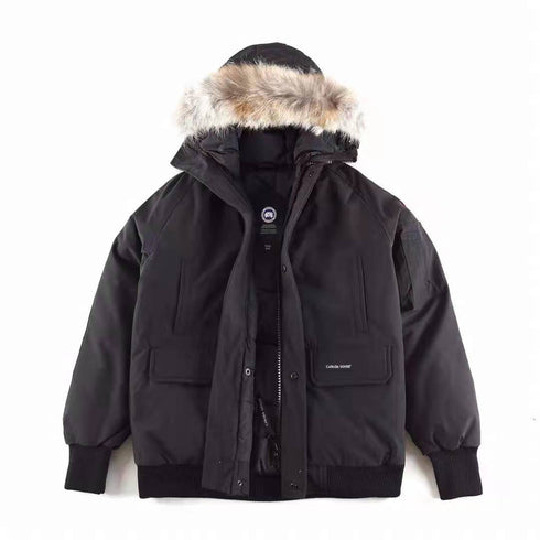 Canada Goose Fur-Trim Hooded Bomber Jacket