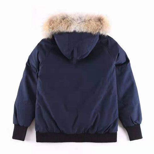 Canada Goose Fur-Trim Hooded Bomber Jacket