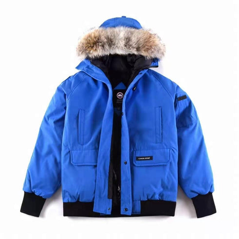 Canada Goose Fur-Trim Hooded Bomber Jacket