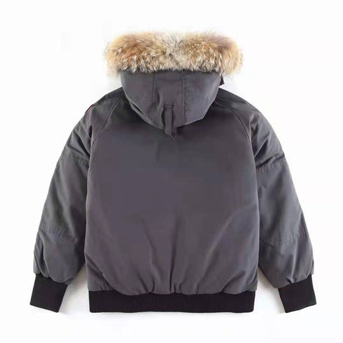 Canada Goose Fur-Trim Hooded Bomber Jacket