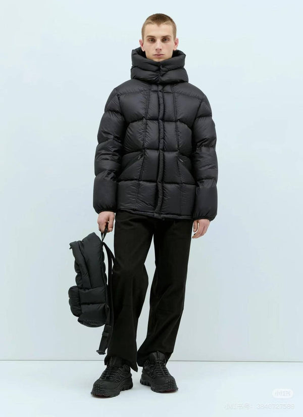 Moncler Black Quilted Hooded Puffer Coat