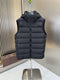Moncler Black Hooded Quilted Down Vest