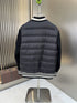 Moncler Black Striped-Trim Bomber Jacket