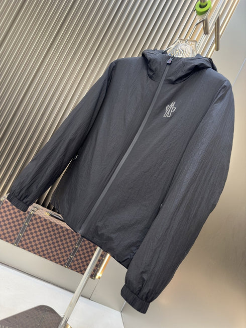 Moncler Black Hooded Puffer Coat