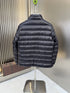 Moncler Black Quilted Puffer Coat with Contrast Lining