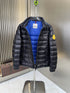 Moncler Black Quilted Puffer Coat with Contrast Lining