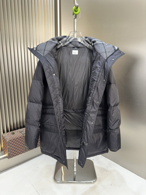 Burberry Black Hooded Quilted Puffer Jacket