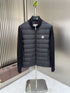 Moncler Quilted Knit-Sleeve Zip Jacket