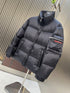 Prada Black Quilted Puffer Jacket with Contrast Lining