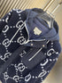 Gucci Navy Hooded Monogram Puffer Jacket