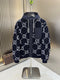 Gucci Navy Hooded Monogram Puffer Jacket