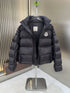 Moncler Black Hooded Quilted Puffer Coat