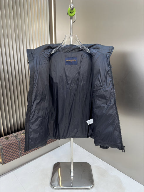 LV Hooded Tonal Monogram Puffer Coat