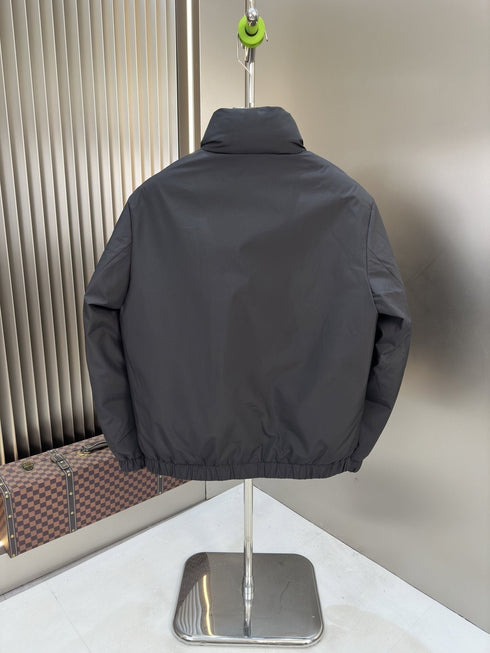Moncler High-Collar Zip-Front Coat