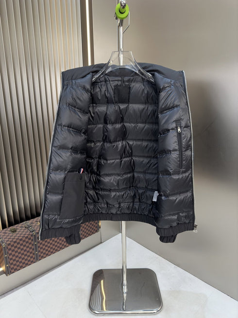Moncler High-Collar Zip-Front Coat