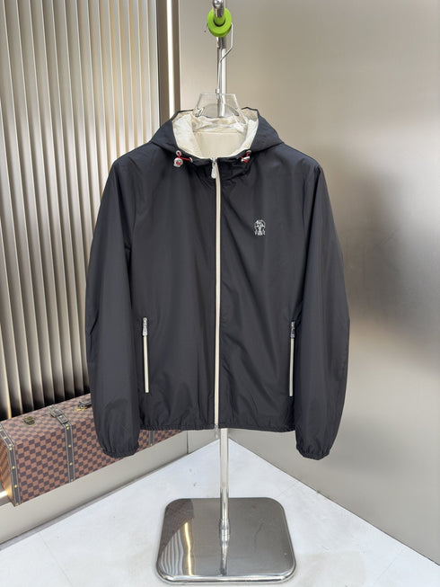 Burberry Reversible Hooded Zip-Front Outerwear