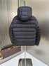 Moncler Black Hooded Quilted Puffer Coat