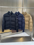 Moncler Quilted Knit-Sleeve Puffer Coat