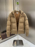Moncler Quilted Knit-Sleeve Puffer Coat