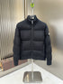 Moncler Quilted Knit-Sleeve Puffer Coat