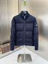 Moncler Quilted Knit-Sleeve Puffer Coat