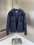 Moncler Quilted Knit-Sleeve Puffer Coat