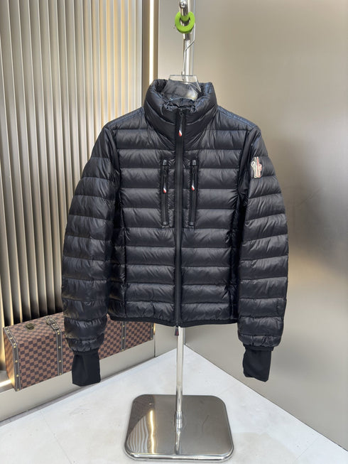 Moncler Black Quilted Zip-Front Puffer Coat
