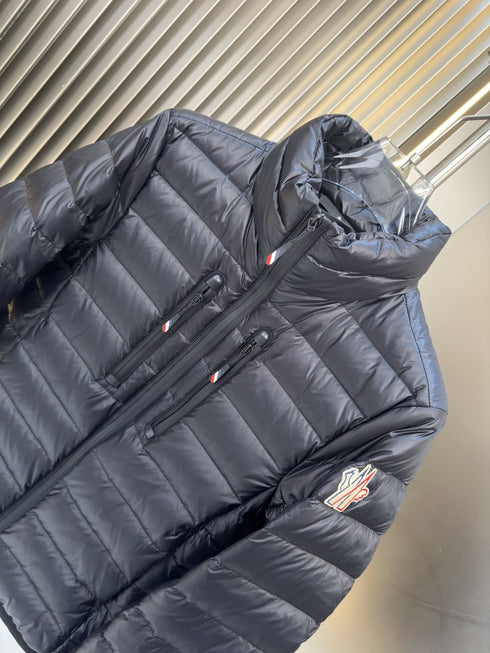 Moncler Black Quilted Zip-Front Puffer Coat