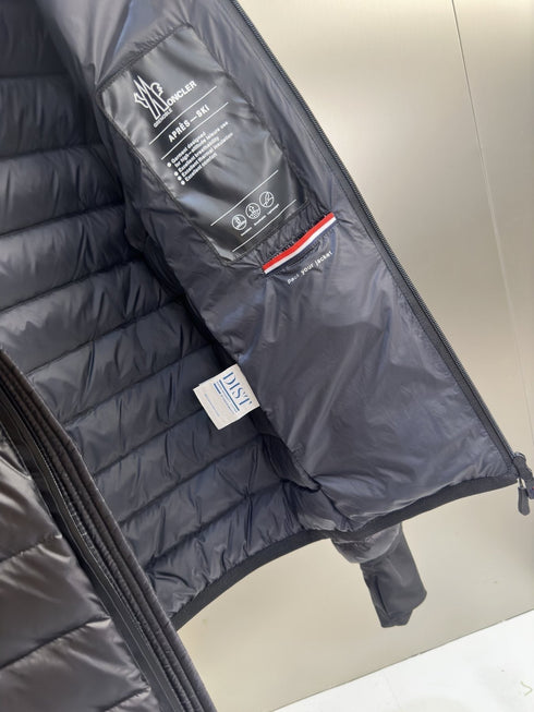 Moncler Black Quilted Zip-Front Puffer Coat