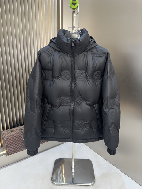 LV Hooded Quilted Puffer Coat