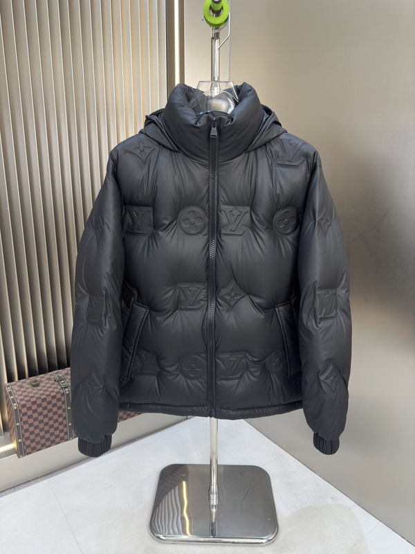 LV Hooded Quilted Puffer Coat
