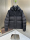 Moncler Black Hooded Quilted Puffer Coat