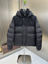 Moncler Black Hooded Quilted Puffer Coat