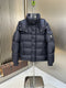 Moncler Black Hooded Quilted Puffer Coat