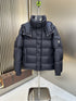 Moncler Black Hooded Quilted Puffer Coat