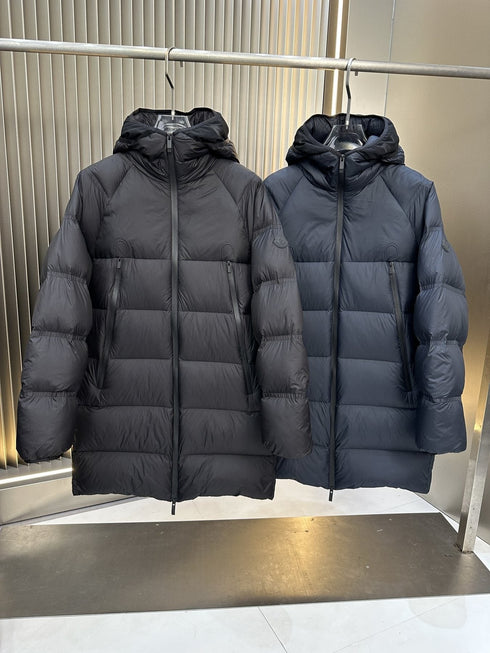 Moncler Hooded Long Quilted Down Coat