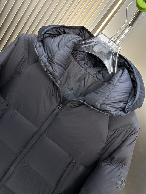 Moncler Hooded Long Quilted Down Coat