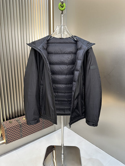 Fendi Black Hooded Puffer Jacket