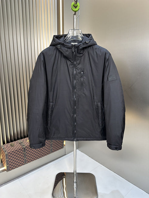 Fendi Black Hooded Puffer Jacket