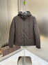 Fendi Brown Monogram Hooded Puffer Jacket