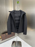 Prada Dark Grey Hooded Puffer Jacket