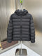 Moncler Black Hooded Quilted Puffer Coat