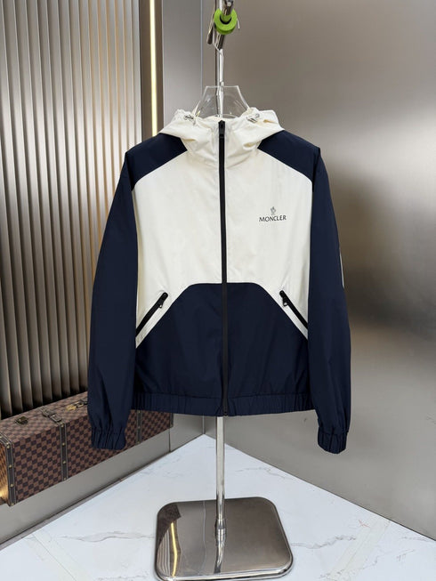 Moncler Color-Block Hooded Windbreaker