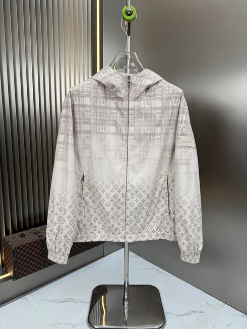 LV Gradient Panel Hooded Jacket