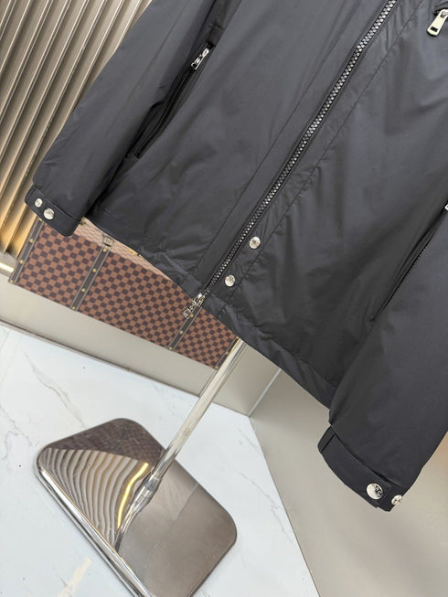 Moncler Black Stand-Collar Utility Jacket